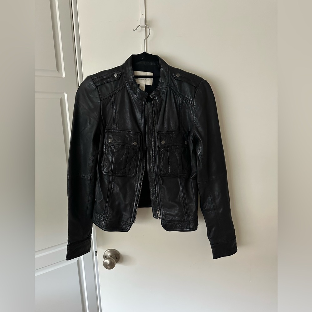Hinge Black Leather Jacket - image 3